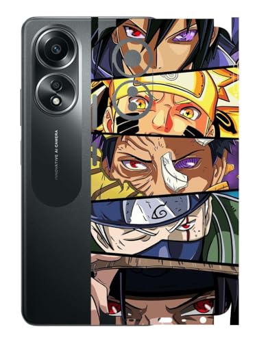 Image of AtOdds - Compatible for Oppo A58 (4G) Mobile Back Skin Sticker - Lamination - Wrap (Coverage - Back+Camera+Sides) (Design - Anime 38)
