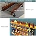 Wall-Mounted Wine Rack with LED Lights 4-Tier Wooden Floating Bar Shelves Creative Large Wine Bottle Display Rack Hanging Shelf, for Home Bar Kitchen,Living Room (Walnut, 150cm/59in)