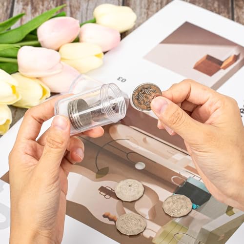Cilindros plásticos para monedas Lesnala 20 piezas miniatura 4