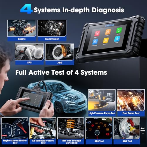 4 Systems OBD2 Scanner, UR600 ABS SRS Engine Transmission Car Code Reader with 49 Services Bidirectional Test of 4 Syste - Additional View