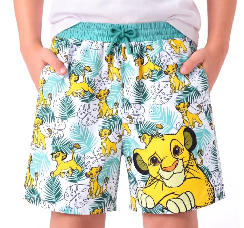 Image of Disney Stitch Spiderman Cars Winnie Toy Story Boy Swim Trunks UPF 50+Swim Shorts Compression Liner & Quick-Dry &Pockets 2-13Y
