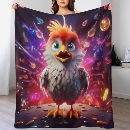 Couverture polaire poulet mignon plaid en flanelle douce cadeau