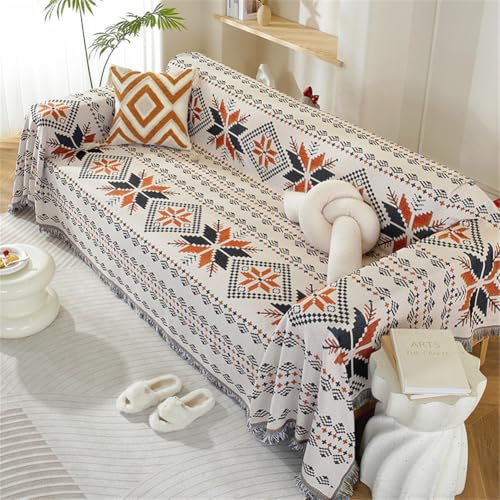 Morbuy Coperta per Divano 1 2 3 4 Posti, Coperta Divano Angolare Antimacchia Multiuso Morbida, Telo Copridivano Decorativo, Salvadivano, Plaid, Copriletto o Foulard (90 * 180cm,Nordico)