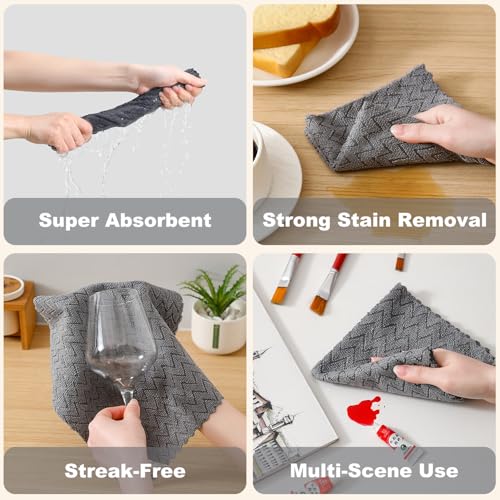 Image of 80 Pack Microfiber Cleaning Cloth Roll Reusable Paper Towels 12 inchx12 inch Tear Away Cloth,Absorbent Dish Rags for House Kitchen,Wash Cloths,Lint Free Rags for Window Cars Cleaning Supplies