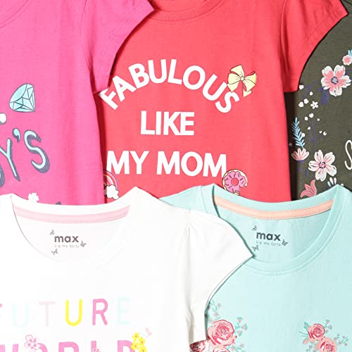 Image of Max Girl's Printed Regular Fit Tshirt
