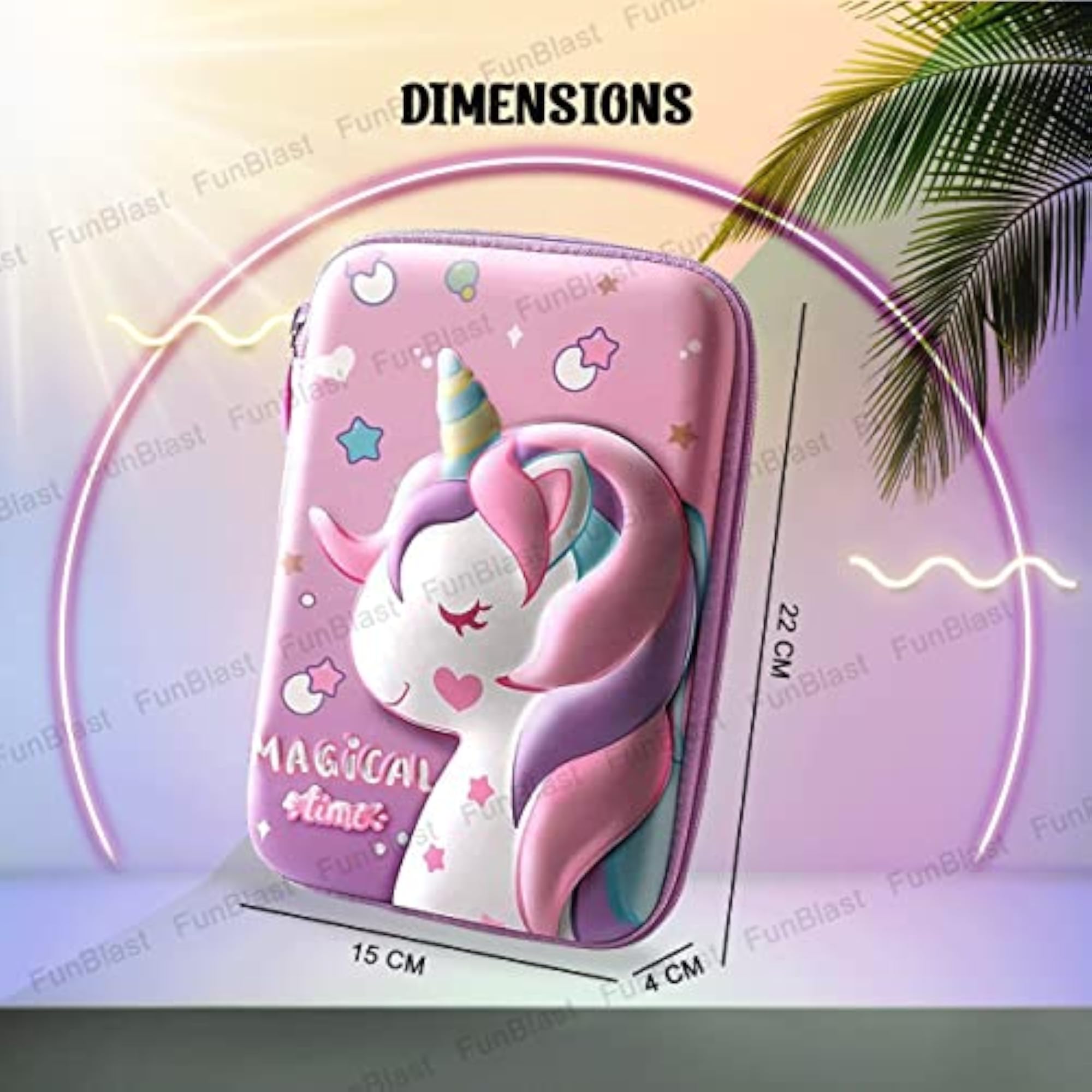 Unicorn Pencil Case for Girls, Multipurpose Zipper Bag
