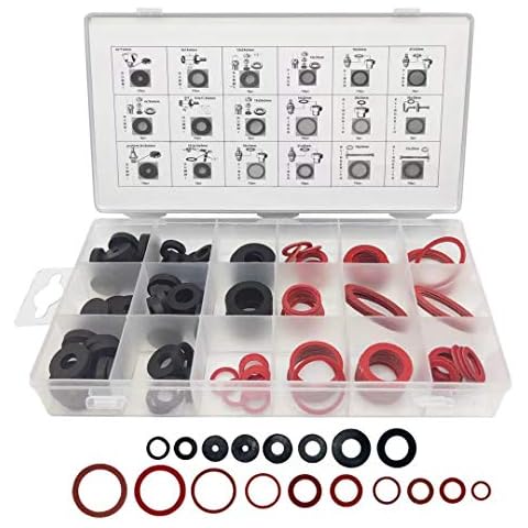 boatsea 141 PCS Rubber Sealing Washer Assortment O Ring Gasket 18 Sizes Household Garden Kit Cover