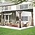 Domi 12x14FT Wall-Mounted Hardtop Gazebo, Aluminum Lean to Gazebo with Galvanized Steel Sloping Roof, Curtains & Netting for Outdoor Patio, Deck, Backyard, Garden Parties