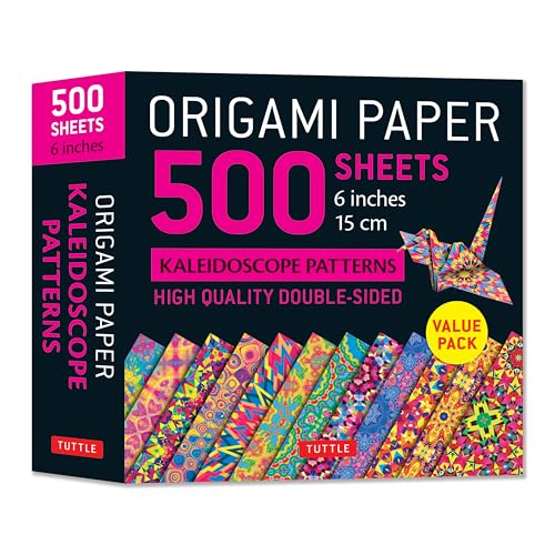 Origami Paper 500 Sheets Kaleidoscope Patterns 6' 15 Cm: Tuttle Origami Paper: Double-sided Origami Sheets Printed With 12 Different Designs + Instructions for 6 Projects Included (Tuttle Specials)
