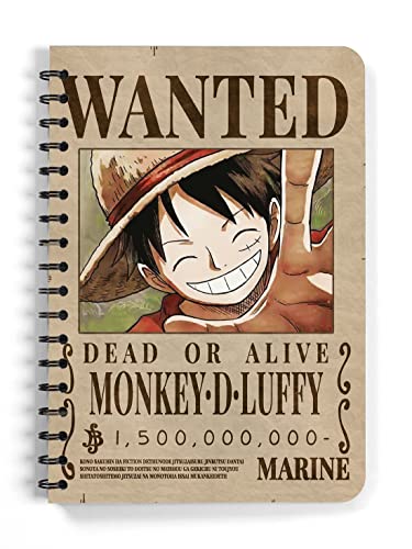 Image of ComicSense.xyz One Piece Anime Sketchbook Wanted Luffy A5 Spiral Drawing Sketch book Unruled for Kids Students Gift