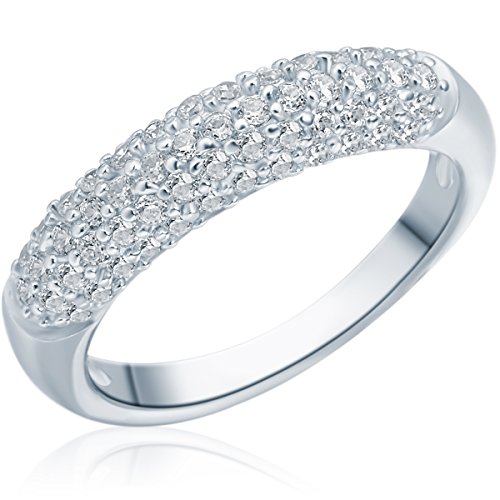 Preisvergleich Produktbild Ring Sterling Silber Zirkonia weiß
