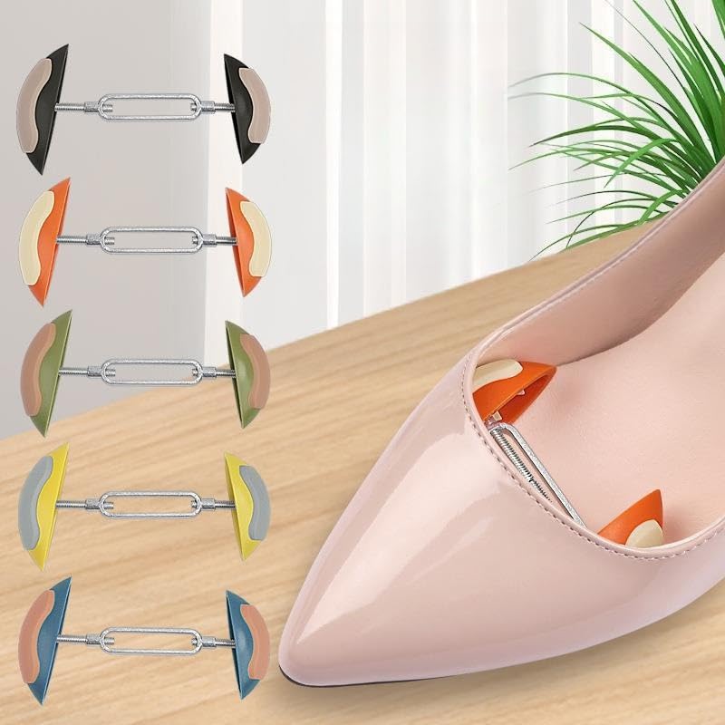 1 Pair Adjustable Mini Shoe Stretcher Portable Plastic Shoe Widener Expander Non Slip Shoe Trees for Women Wide Feet