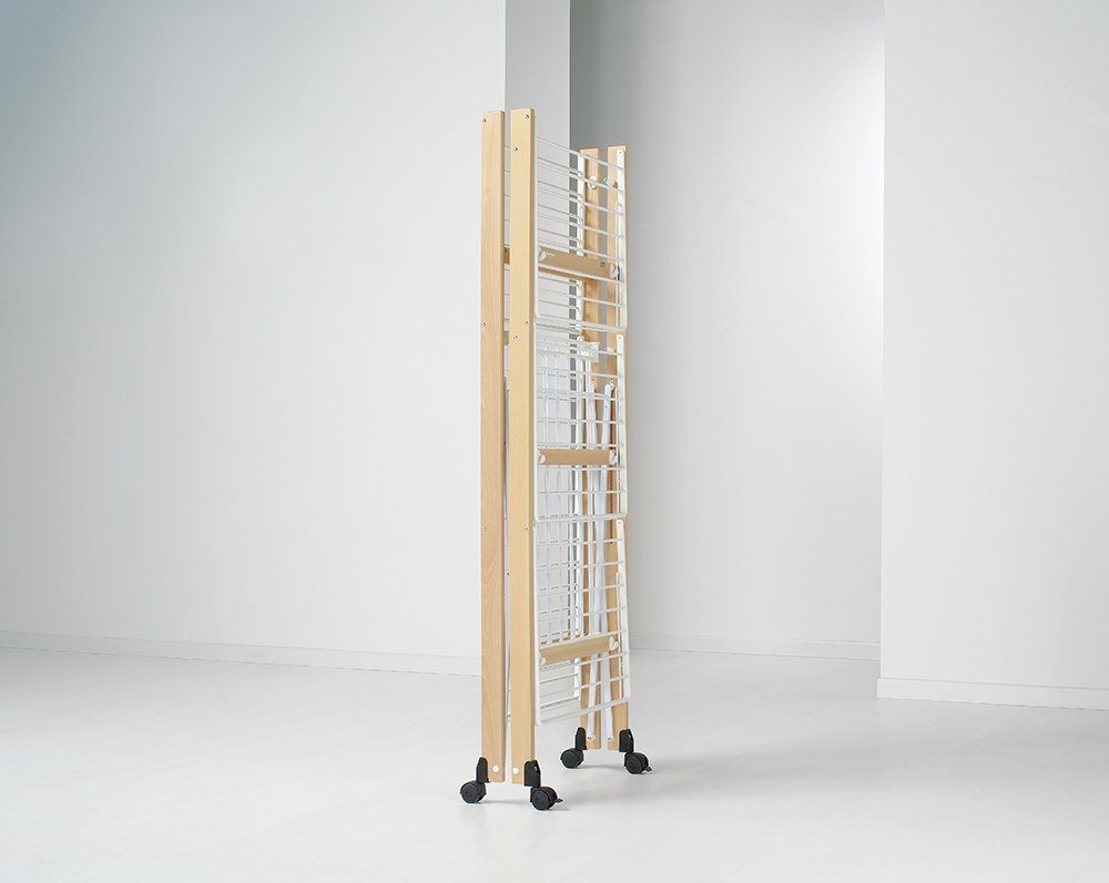Foppapedretti Ursus Étendoir à linge, Misura aperto H164 P80 L176 cm, naturel