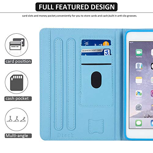 Ipad Mini Case, Mini 2/3/4/5 Case, Dteck Slim Multiple Viewing Folio Stand Premium Pu Leather Wallet Smart Cover With Auto Wake/Sleep For Ipad Mini 5/Mini 4/Mini 3/Mini 2/Mini 1, Purple Butterfly #TOP3