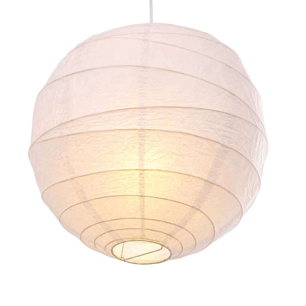 White Irregular Faux Bamboo Paper Lanterns (White, 16inch/40cm)