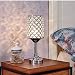 POPILION All-Match Style Romantic Atmosphere Bedroom Crystal Table Lamp,Inlaid Rhombus Crystal