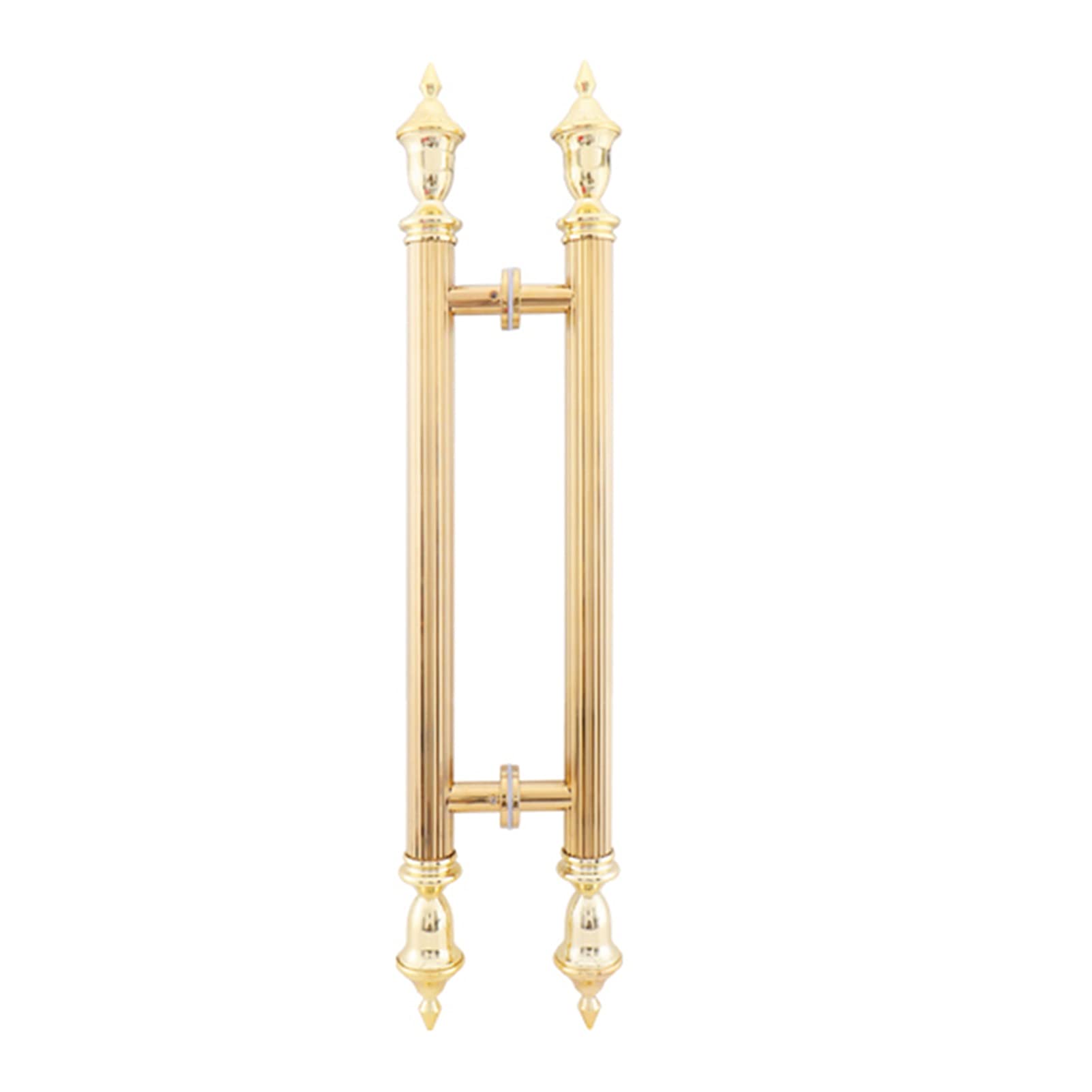 CWCQGH Door Pull Sliding Barn Door Handle Push Pull for Interior/Exterior Gate,European Style H Shape Door Knob with Screws,for Glass/Shower/Wood Doors,Gold-80cm/32inch