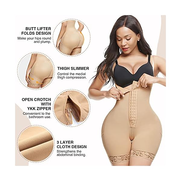 Lover-Beauty-Shapewear-for-Women-Tummy-Control-Body-Shaper-Butt-Lifter-Thigh-Slimmer-Faja-Plus-Size-with-Zipper-Crotch Lover-Beauty Colombian Fajas for Women Fajas Reductoras Y Moldeadoras Butt Lifting Shapewear for Women