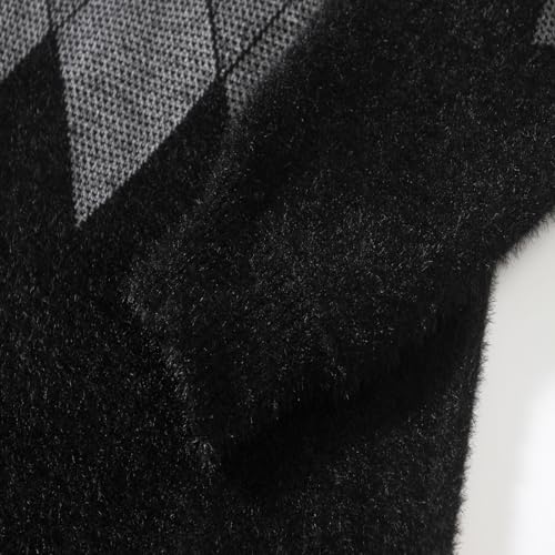 Dgoopd Sweater Men Crew Neck Long Sleeve Sweaters Textured Pullover Sweater Cable Knit Pullover Plus Size Warm Winter Outwear3