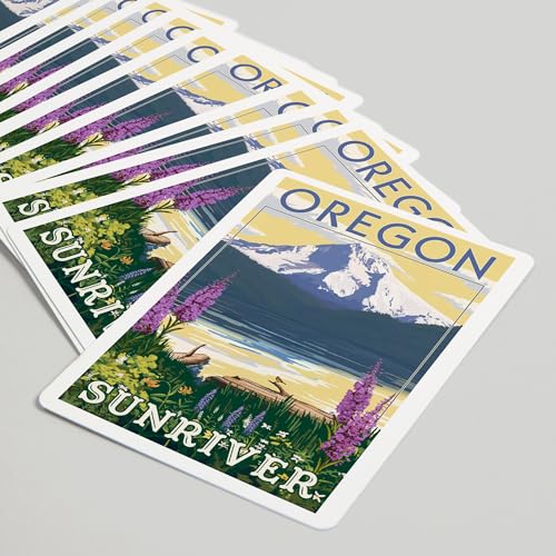 Mazo de cartas Sunriver Oregon, 52 cartas tamaño póker miniatura 5