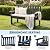 45" Outdoor Bench for 2 Persons, HDPE All-Weather Garden Bench with 800 lbs Capacity, Heavy Duty Weatherproof Patio Benches for Front Porch, Backyard, Lawn, Park, Black