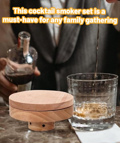 Image of Smoke Infuser for Whiskey, Cocktail Smoker Kit for Home Bartenders and Party Hosts, Whiskey Smoker Kit for Cocktail Infusing