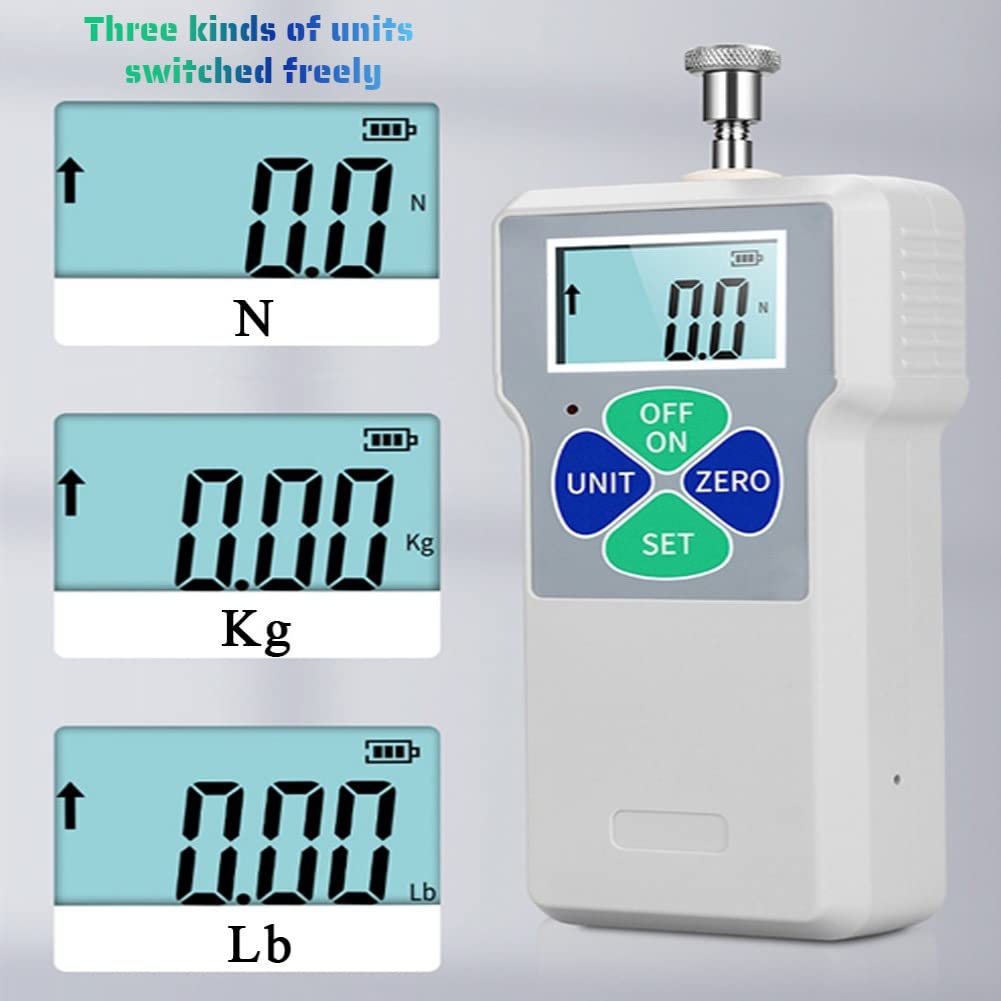 Misuratore di display LCD SF-500 Misuratore portatile di spinta e trazione Misuratore di digitale 500N 100-240 V Protezione sovraccarico(EU Plug)