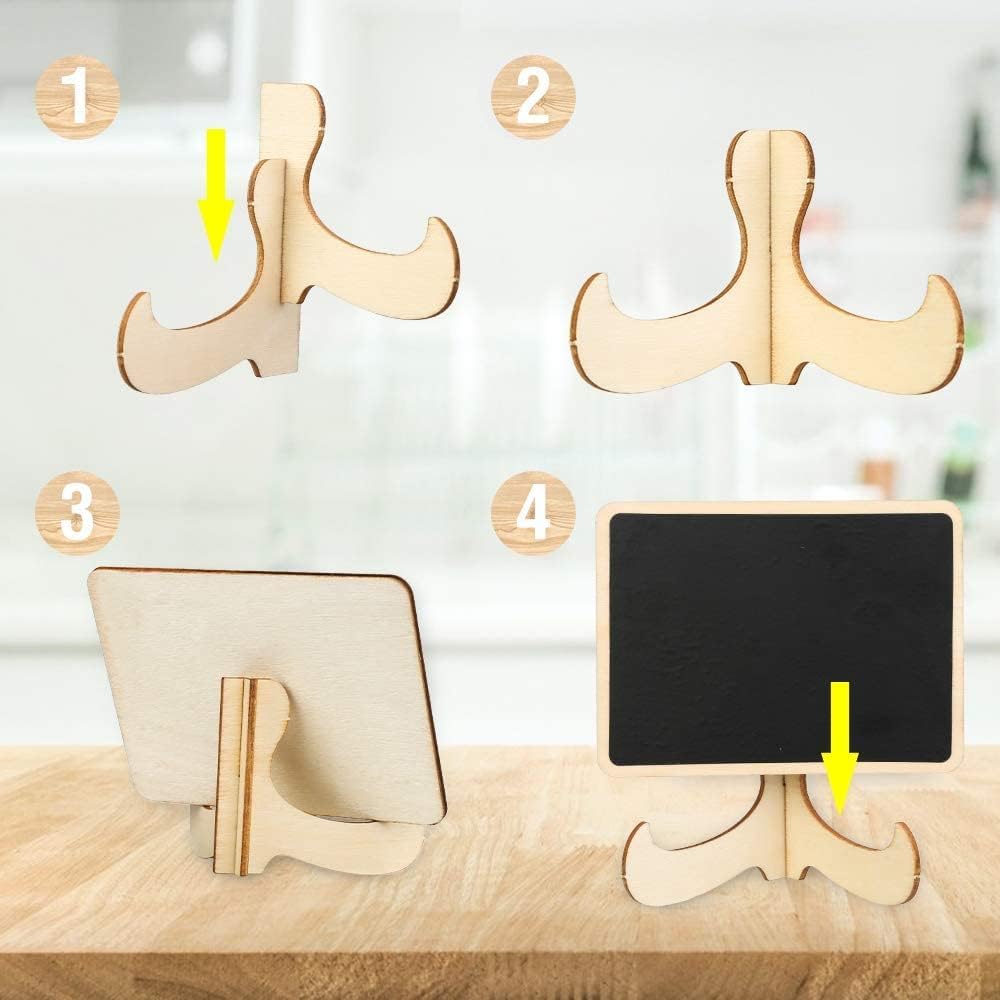 Ini Tableau Noir: 24 Pièces Panneaux, Ardoise Craie Avec Support Pour