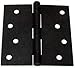 Emtek 91014 4" x 4" Square Corner Plain Bearing Mortise Hinge - Pair, Medium Bronze