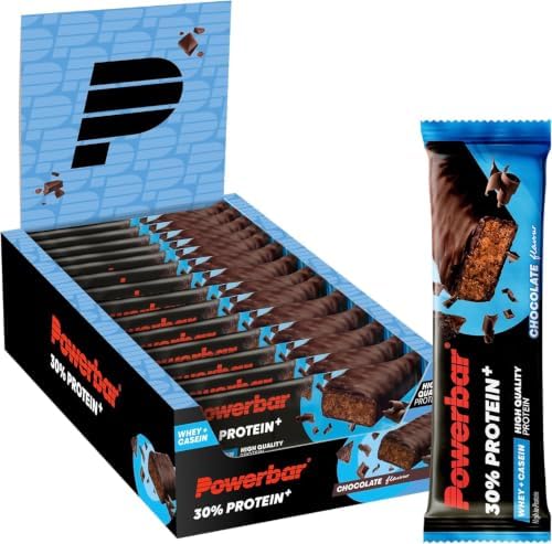 PowerBar Protein Plus 30% Chocolate 15x55g - High Protein Riegel + Whey und Casein Protein