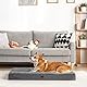 EHEYCIGA Orthopädisches Hundebett Mittelgroße Hunde 89x58x9cm, Hundekissen Waschbar Flauschig,Hundematte Hundematratze für Kiste, Grau