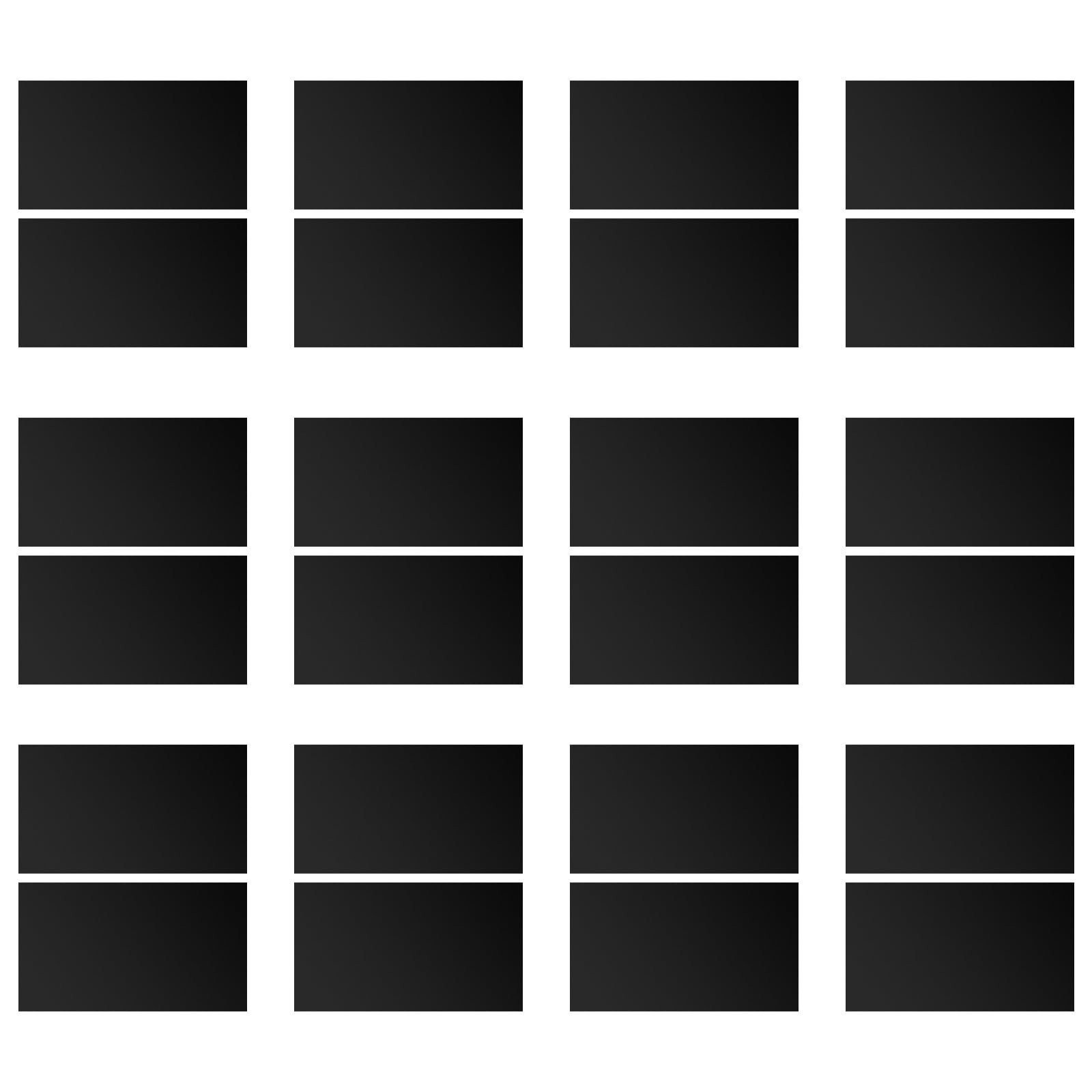 Laser Engraving Blank ABS Double Color Plastic Sheet, 11.8x6.49x0.05 inch Materials Double Color Plastic Sheet for Interior Signs, Badges, DIY Carving Pack of 12 (Black)