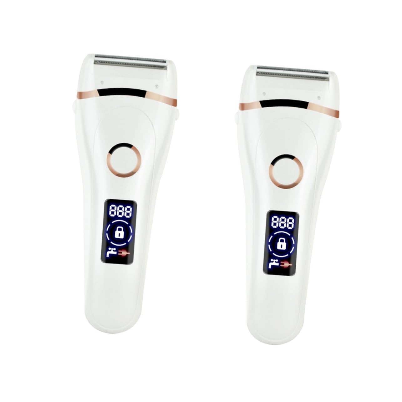 FRCOLOR 2 Pezzi Rasoio Elettrico Ricaricabile USB Trimmer per Sopracciglia e Depilazione Veloce e Inossidabile e Materiale Facile e Utilizzare