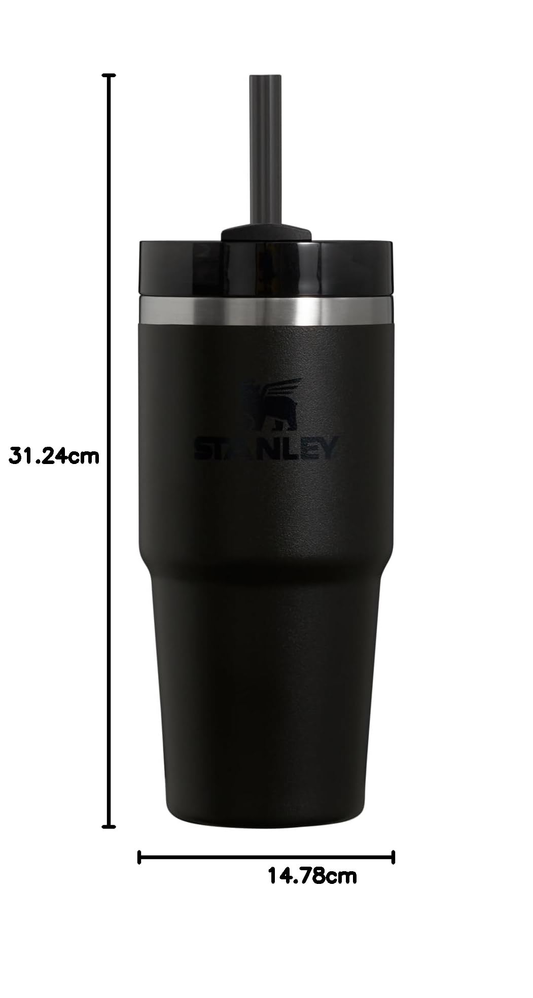 Stanley Quencher H2.0 Becher mit FlowState-Deckel, 1,2 l, Grau (Charcoal)