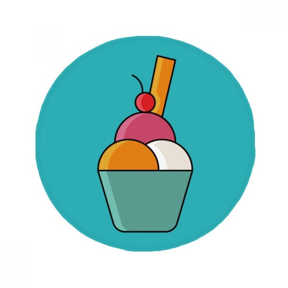 Tapis de sol rond multicolore Sweet Ice Cream une idée cadeau originale pour la maison