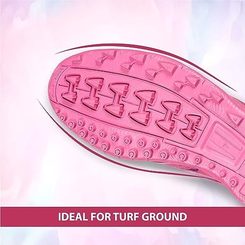 Image of Nivia Carbonite 7.0 Turf Shoes for Men Rubber Studs with PVC Synthetic Leather Upper, Die Cut Light Weight Insole, Ideal for Hard Surfaces Artificial Turf Surfaces