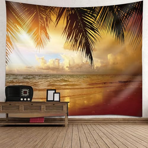 Tapisserie murale tissu paysage mer grand format 240x220cm moderne