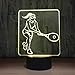 Produktbild 7 Farbe Frauen Tennist Mordel Led 3D Nachtlicht, Usb Tischlampe Kinderzimmer Nachttischlampe, Musik Fan Beste Geschenk