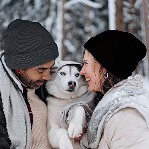 Image of ZOORON 1&2 Pack Beanie for Men Women Slouchy Beanie Hats Winter Knit Caps Soft Ski Hat Unisex