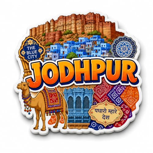 Image of Zesta Wooden Fridge Magnets Set | Refrigerator Decor Magnets for Kitchen | India Souvenir Fridge Magnet Collection | Wooden Magnet for Fridge Door Decoration (Jodhpur)