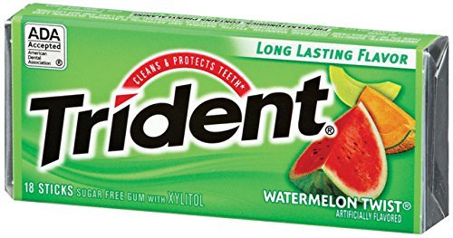 Image of Trident Sugar Free Gum, Water Melon Twist, 18 Sticks