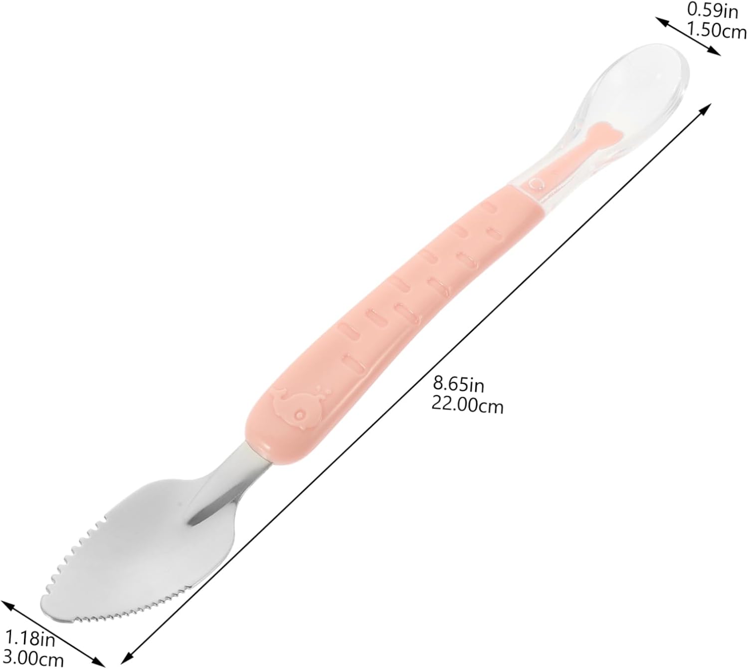 Milisten Double Head Food Spoon with Silicone Feeding Spoon and Puree Scraper Fruit Scooper with Saw Tooth Design for and Veggies Includes Portable Storage Box for Travel