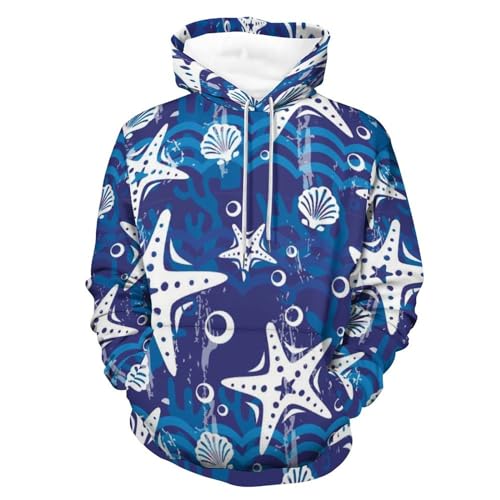 Sweatshirt coquille d'étoile de mer haut de gamme pull doux homme et femme S