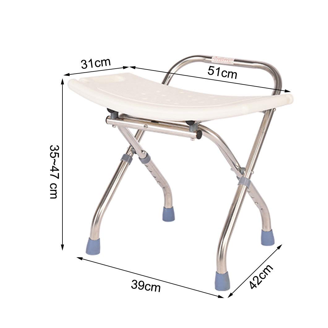 Banco de baño Plegable Silla de Ducha Asiento de Seguridad Taburete de baño Plegable | Asiento de bañera Living SPA Aid para Ancianos, Personas Mayores, discapacitados | Altura Aju