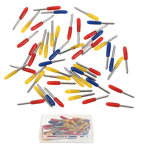 EXCEART 50pcs Professional Lettering Cutters for Vinyl and Fabric Cutting Tool Includes Replacement Blades for Engraving and Crafting
