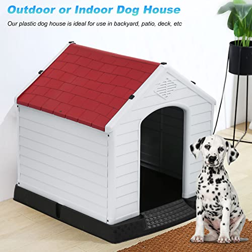 Fdw Dog House Indoor Outdoor Durable Ventilate Waterproof Pet Plastic Dog House for Small Medium Large Dogs Insulated Puppy Shelter Kennel Crate with Air Vents and Elevated Floor  Cucciolini Doodles Fdw dog house indoor outdoor durable ventilate waterproof pet plastic dog house for small medium large dogs insulated puppy shelter kennel crate with air vents and elevated floor   cucciolini doodles