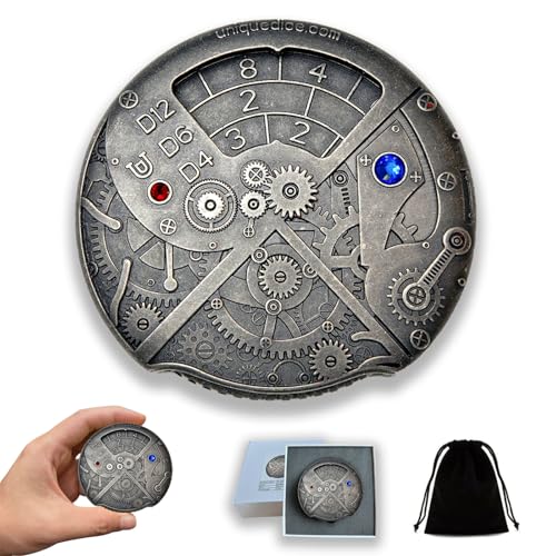 UD Unique Dice Spinner DND Dice Set, Metal Roulette D&D Dice with Gift Box, Dungeon and Dragon RPG Role Playing Gaming Dice