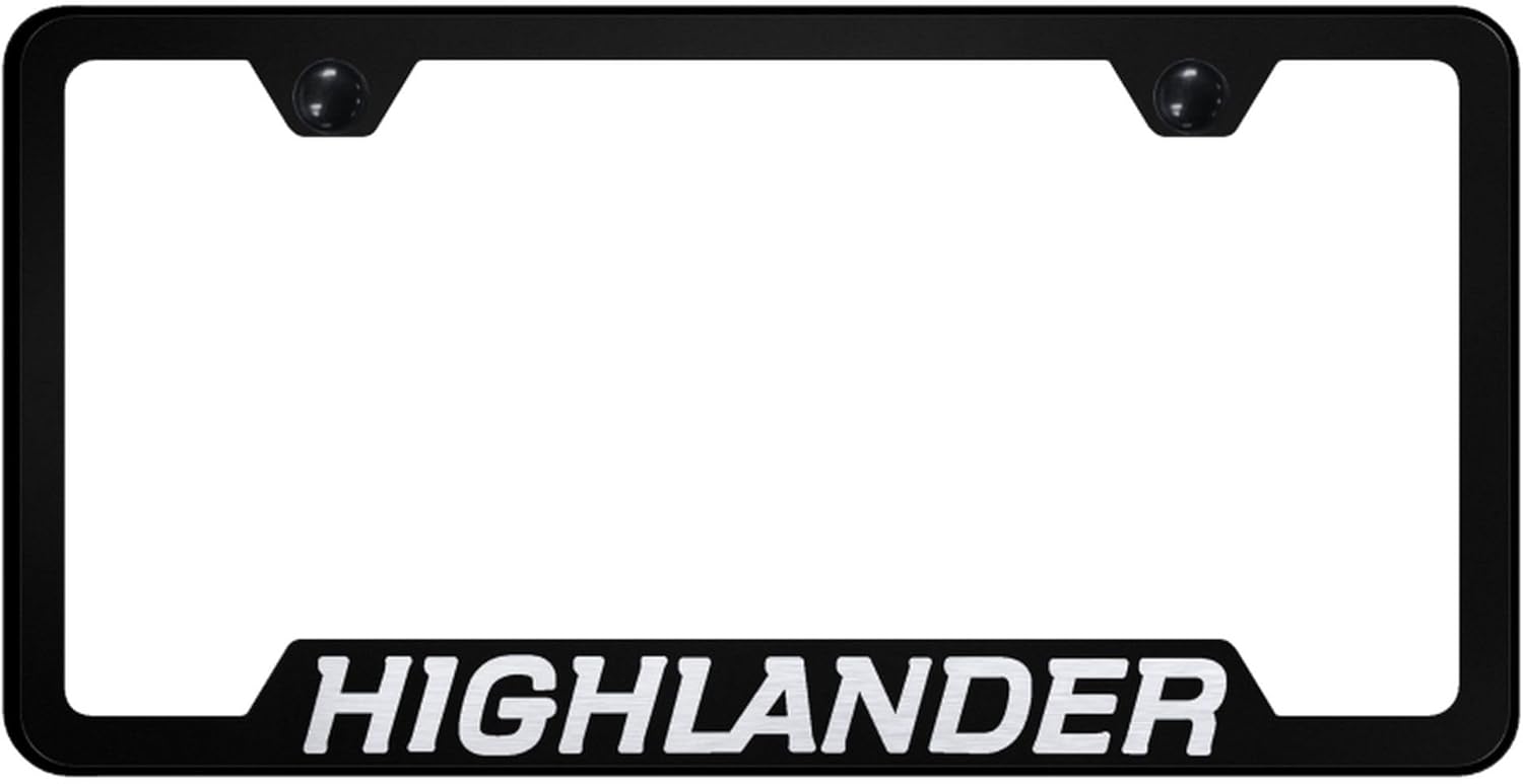 Au-TOMOTIVE GOLD Logo Cut-Out License Plate Frame for Toyota Highlander (Chrome)