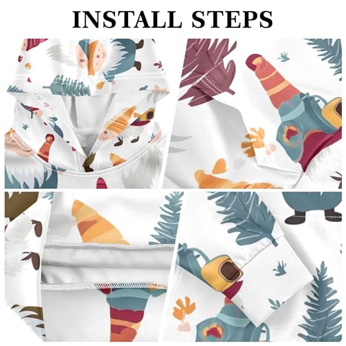 Kids Hoodies Sweaters Christmas Gnome Dwarfs Hooded Sweatshirts with Big Pockets for Boys Girls B04000173