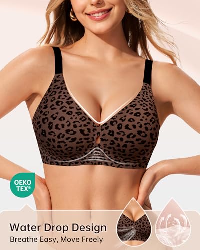 Image of LetsJoli Wireless Bras for Women No Underwire Jelly Bras Seamless Push Up Full Coverage Bralettes Comfortable Everyday Bra